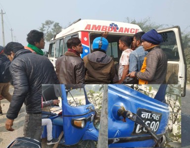 बारामा सवारी दुर्घटनामापरी २ जना घाइते