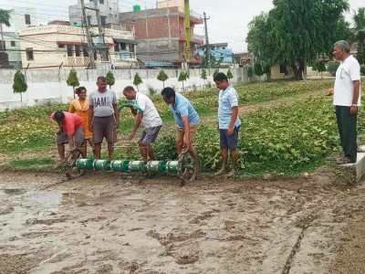 कृषि अनुसन्धान केन्द्र बीरगंजले २० औं राष्ट्रिय धान दिवस ड्रमसिडरको प्रयोग विधिबाट  मनायो 