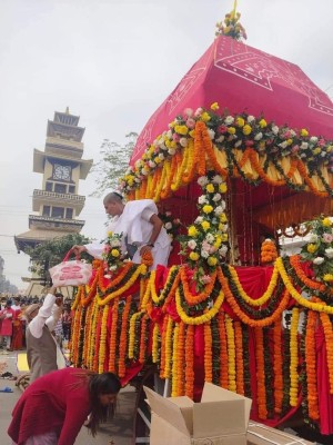 आज वीरगञ्जमा जगन्नाथ रथ यात्रा निकालिदै